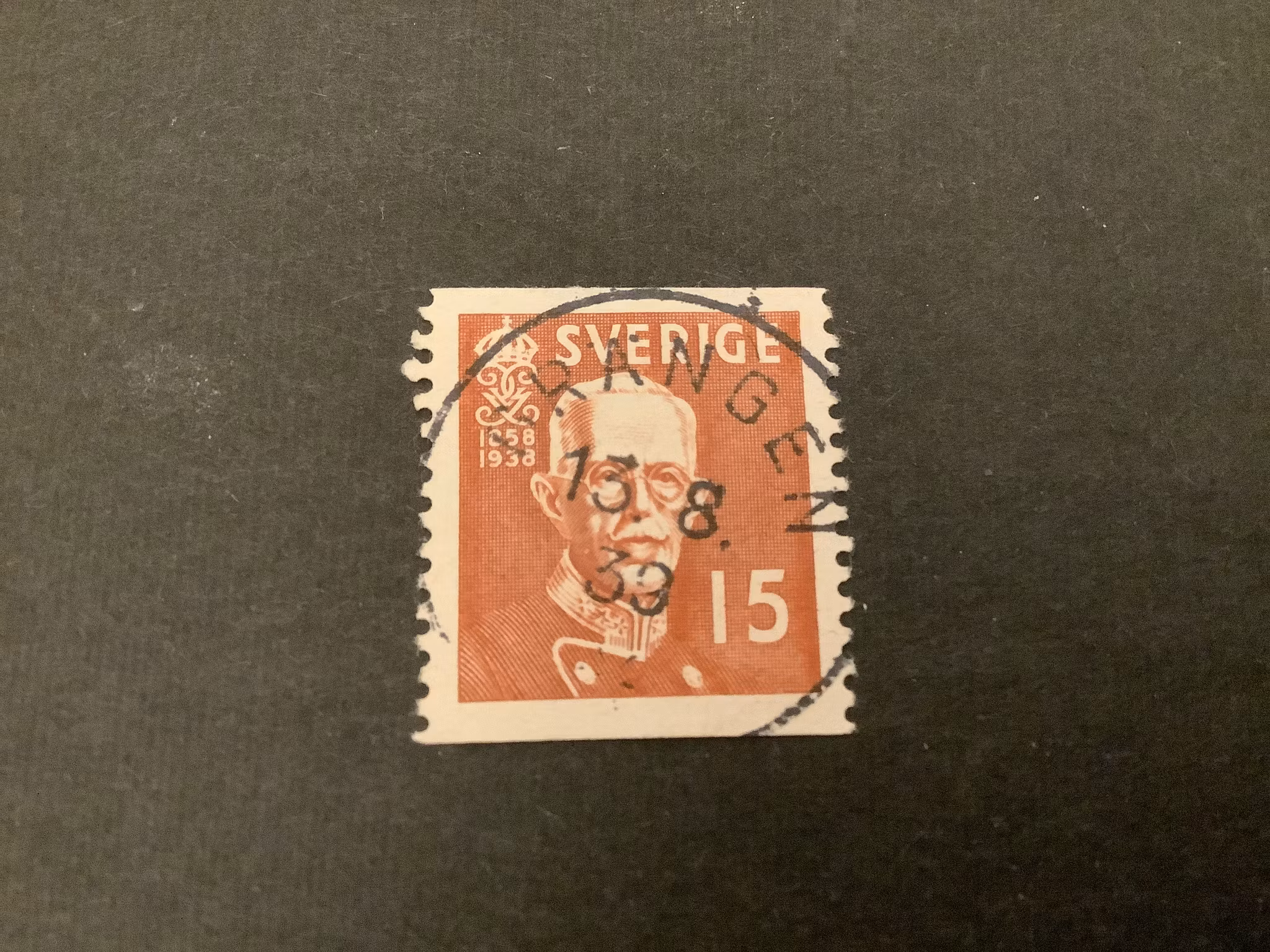 Gustaf V 80 år facit nr 267 A praktstämplat GRÄNGEN