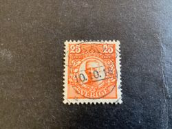 Gustaf V i medaljong facit nr 86 lyxstämplat TRARYD