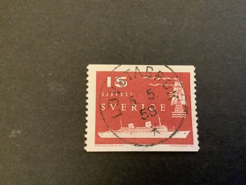 Sjö och helikopterpost facit nr 490 A praktstämplat LÖVSTABRUK