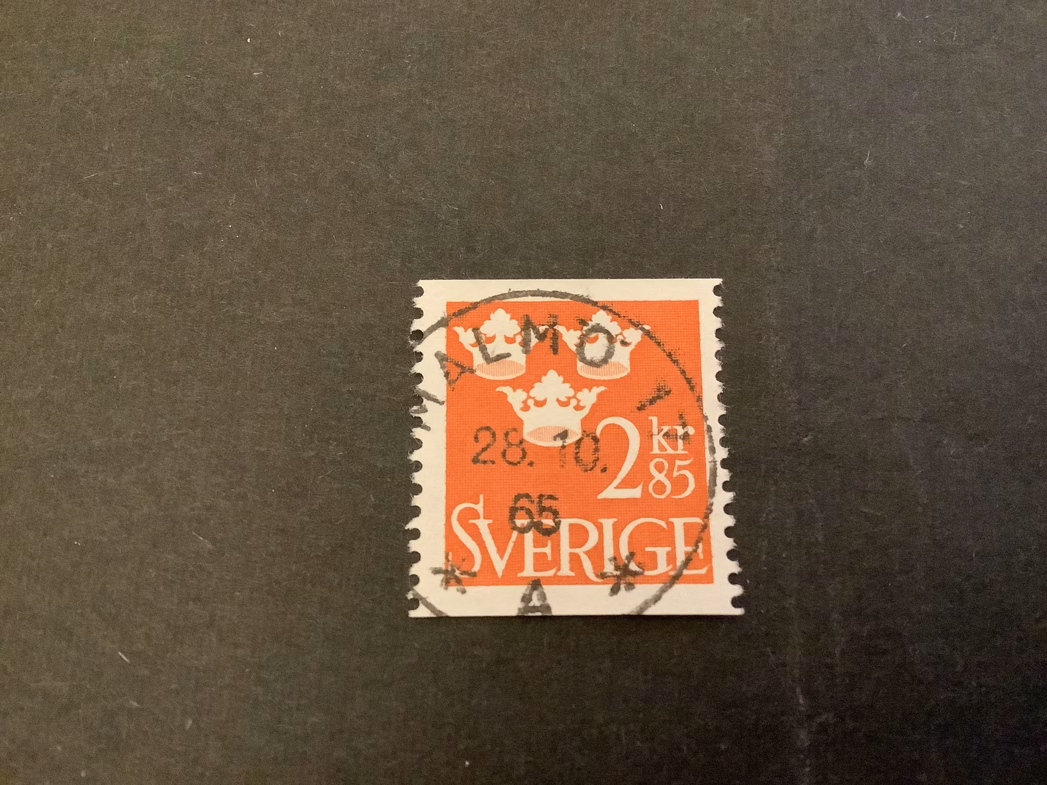 Tre kronor facit nr 316 praktstämplat MALMÖ 17