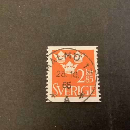 Tre kronor facit nr 316 praktstämplat MALMÖ 17