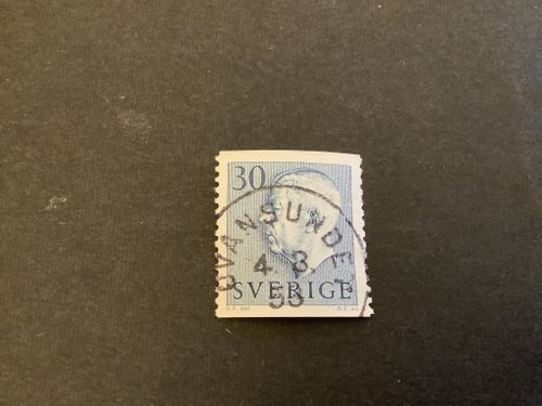 Gustaf VI Adolf typ II facit nr 416 A praktstämplat OVANSUNDET
