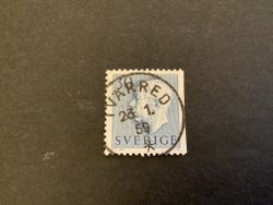 Gustaf VI Adolf typ II facit nr 416 B2 praktstämplat TVÄRRED