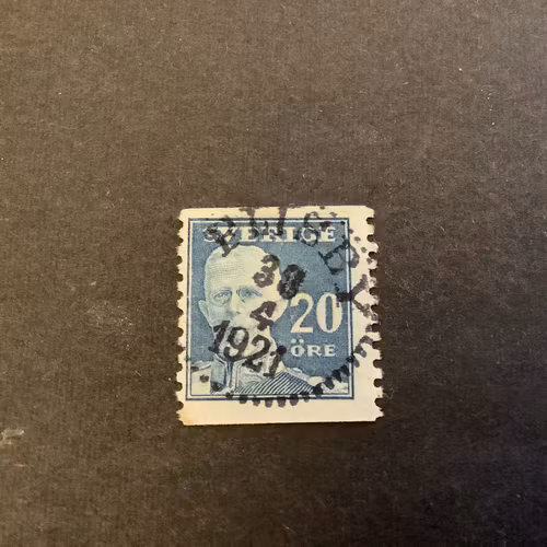 Gustaf V en face facit nr 151 A praktstämplat FLISBY