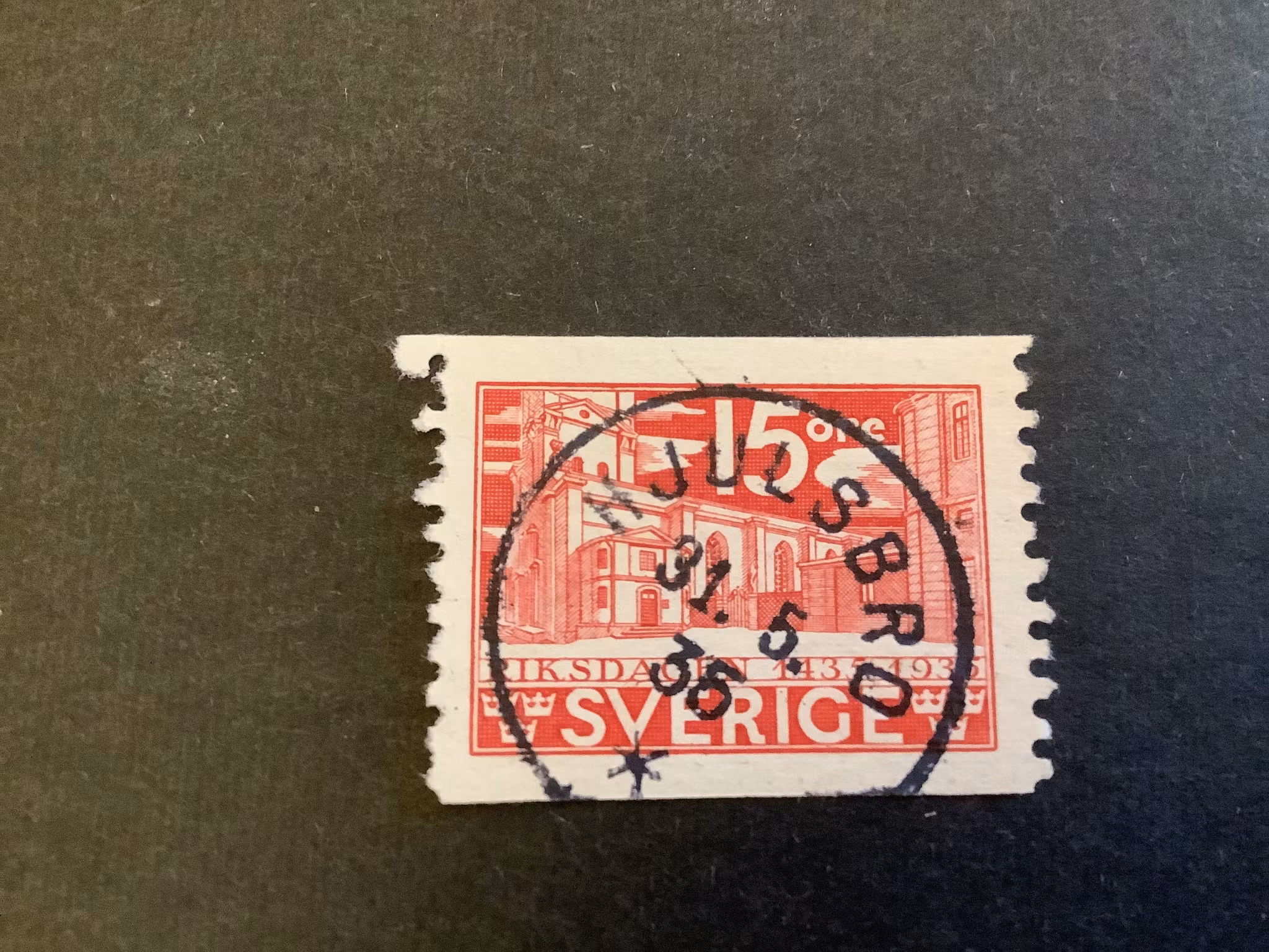 Riksdagen facit nr 242 A praktstämplat HJULSBRO