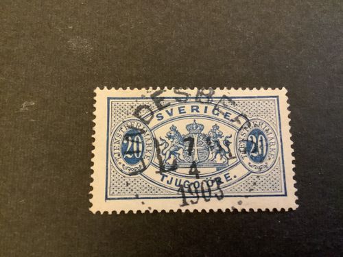 Tjänstefrimärke facit nr TJ 19 praktstämplat LINDESBERG