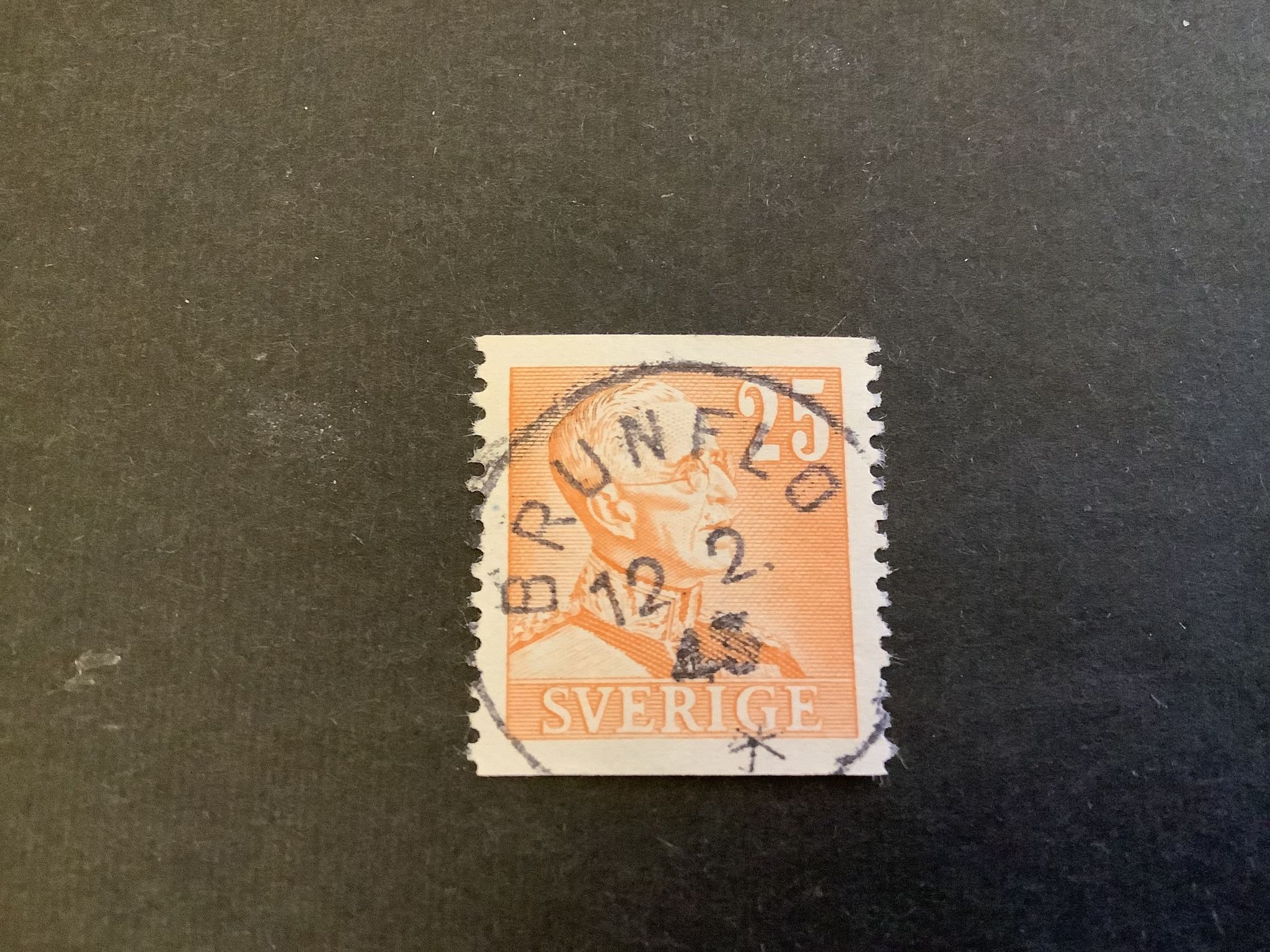 Gustaf V profil höger facit nr 277 praktstämplat BRUNFLO