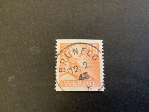 Gustaf V profil höger facit nr 277 praktstämplat BRUNFLO