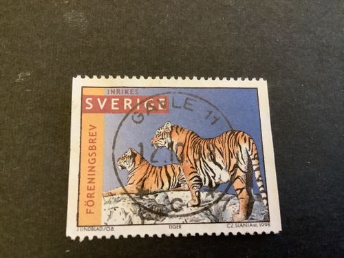 Jan Lindblads tigrar facit nr 2050 lyxstämplat GÄVLE 11