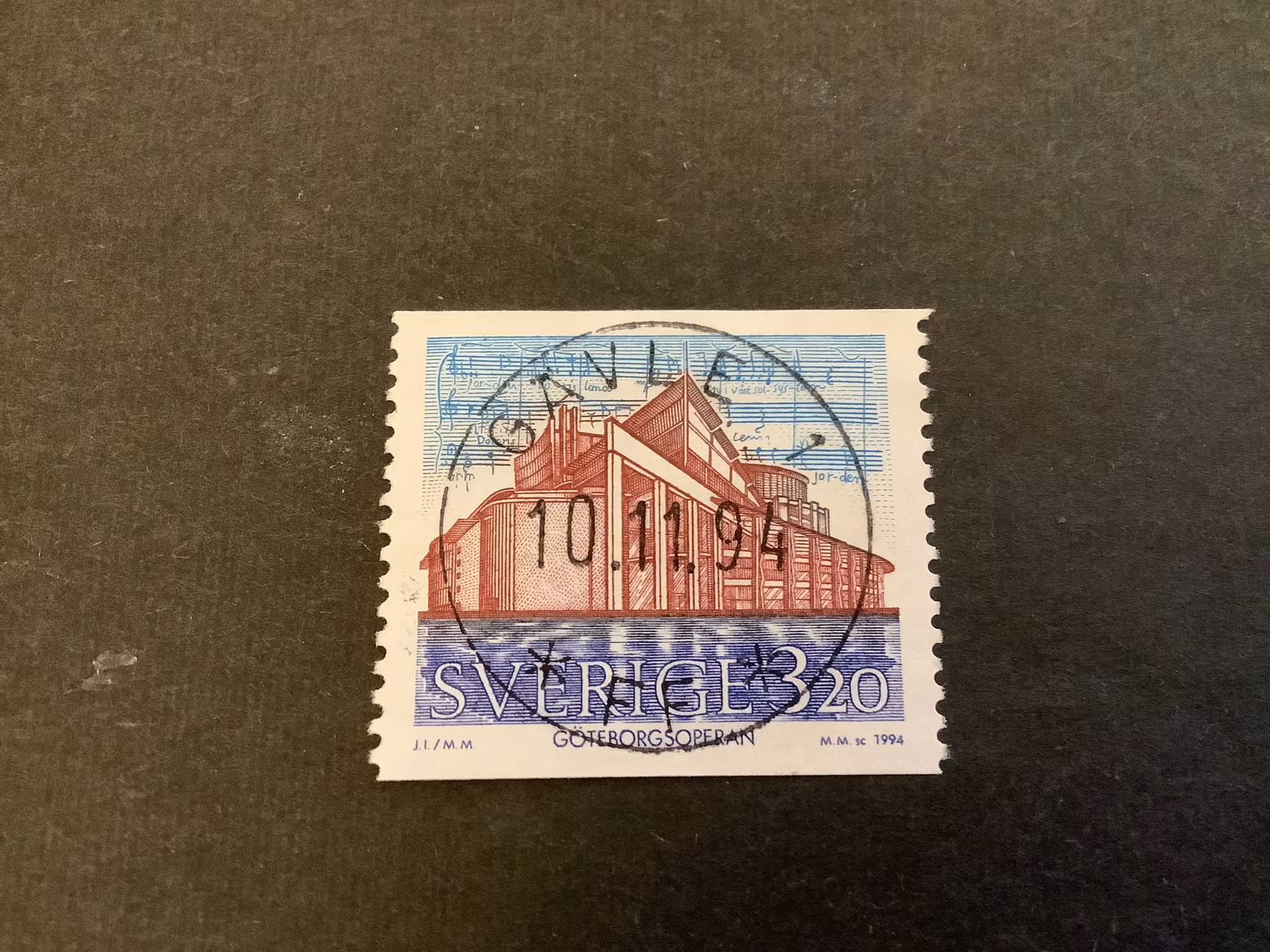 Göteborgsoperan facit nr 1858 lyxstämplat GÄVLE 1