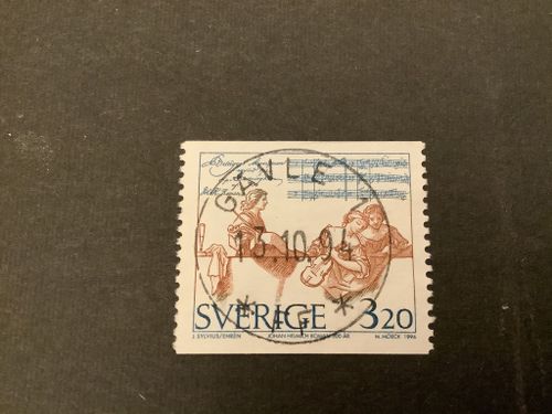 J H Roman facit nr 1857 lyxstämplat GÄVLE 1