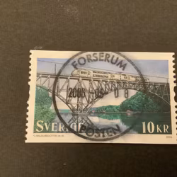 Härliga tåg facit nr 2536 lyxstämplat FORSERUM