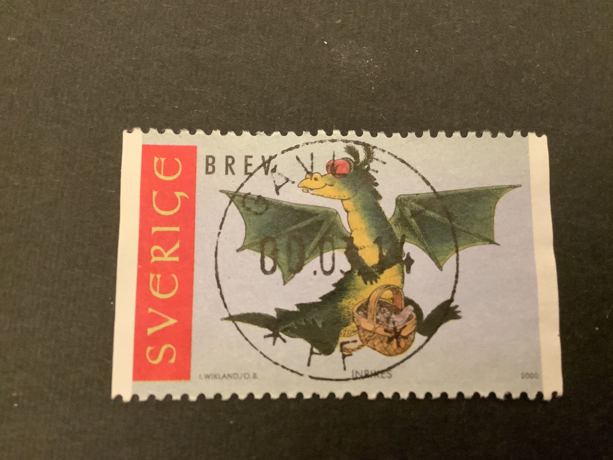 Drake facit nr 2174 lyxstämplat GÄVLE 1