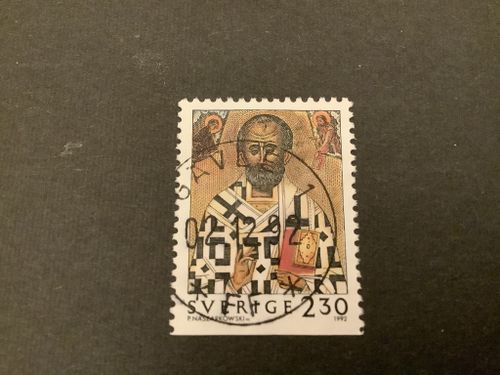 Julpost 1992 facit nr 1768 lyxstämplat GÄVLE 1