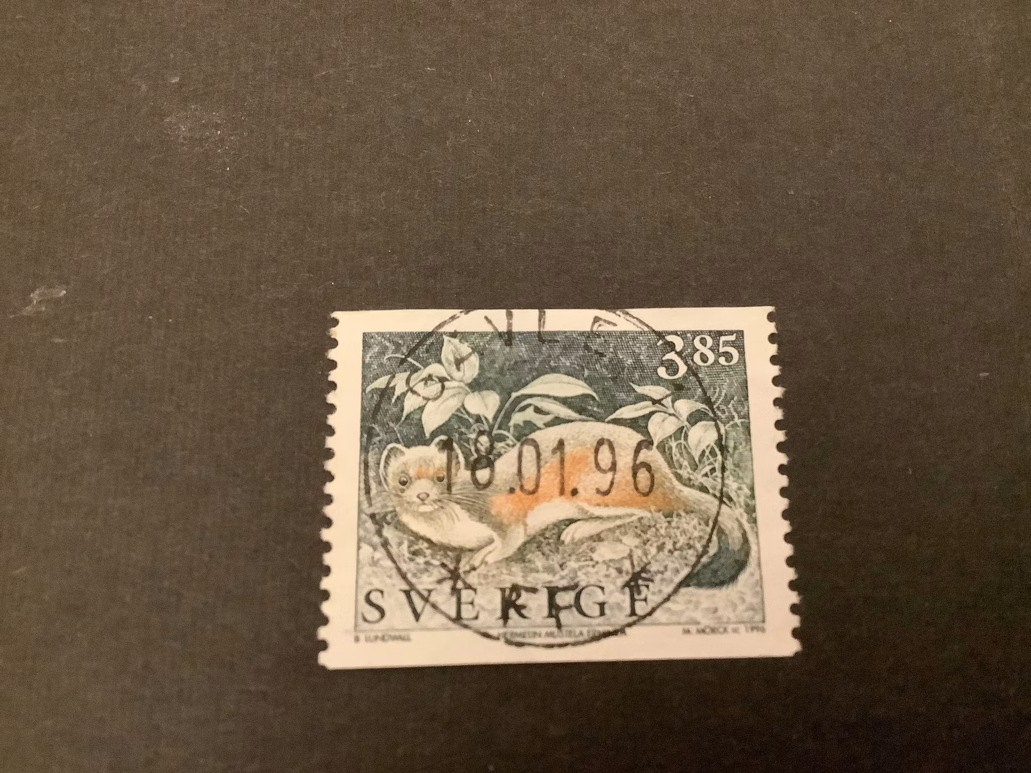 Vilda djur 3 facit nr 1942 A lyxstämplat GÄVLE 1