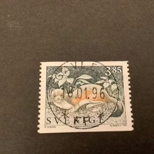 Vilda djur 3 facit nr 1942 A lyxstämplat GÄVLE 1