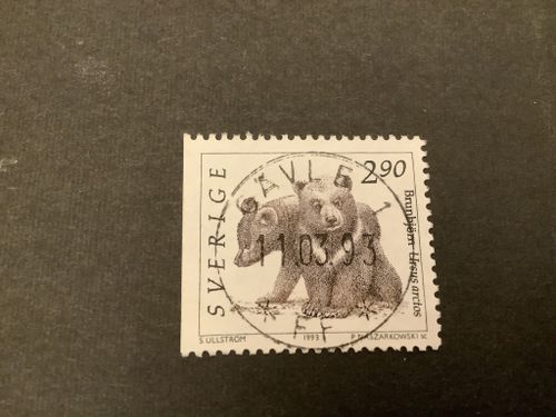 Vilda djur 2 facit nr 1773 B lyxstämplat GÄVLE 1
