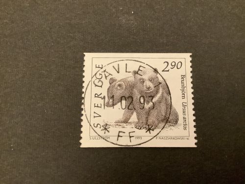 Vilda djur 2 facit nr 1773 A lyxstämplat GÄVLE 1