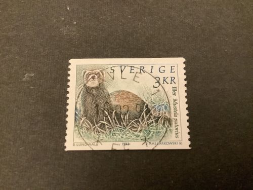 Vilda djur 2 facit nr 1775 lyxstämplat GÄVLE 1