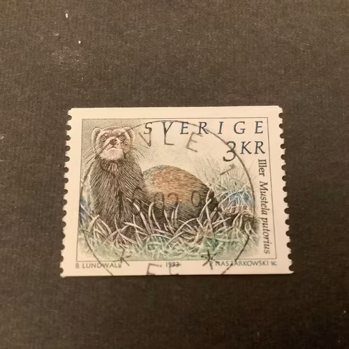 Vilda djur 2 facit nr 1775 lyxstämplat GÄVLE 1