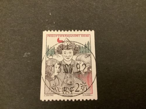 Friluftsfrämjandet 100 år facit nr 1721 lyxstämplat GÄVLE 1