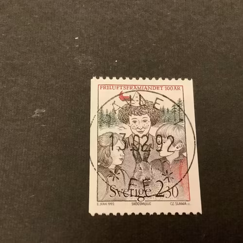 Friluftsfrämjandet 100 år facit nr 1721 lyxstämplat GÄVLE 1