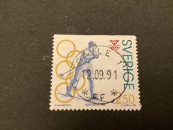 Olympiskt guld I facit nr 1698 lyxstämplat GÄVLE 1