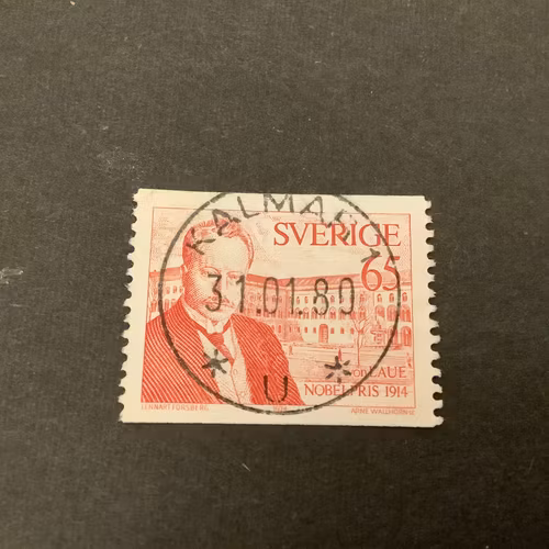 Nobelpris 1914 facit nr 903 lyxstämplat KALMAR 1