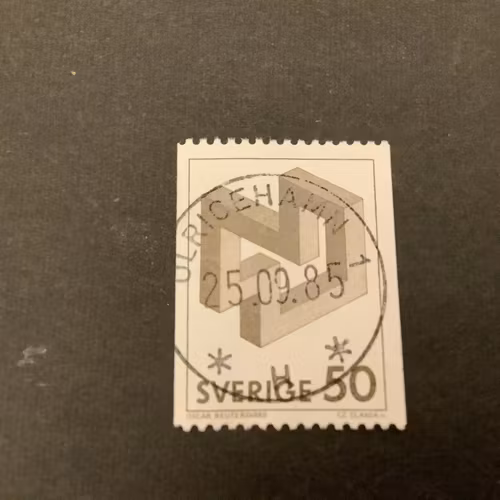 Omöjliga figurer facit nr 1200  lyxstämplat ULRICEHAMN 1