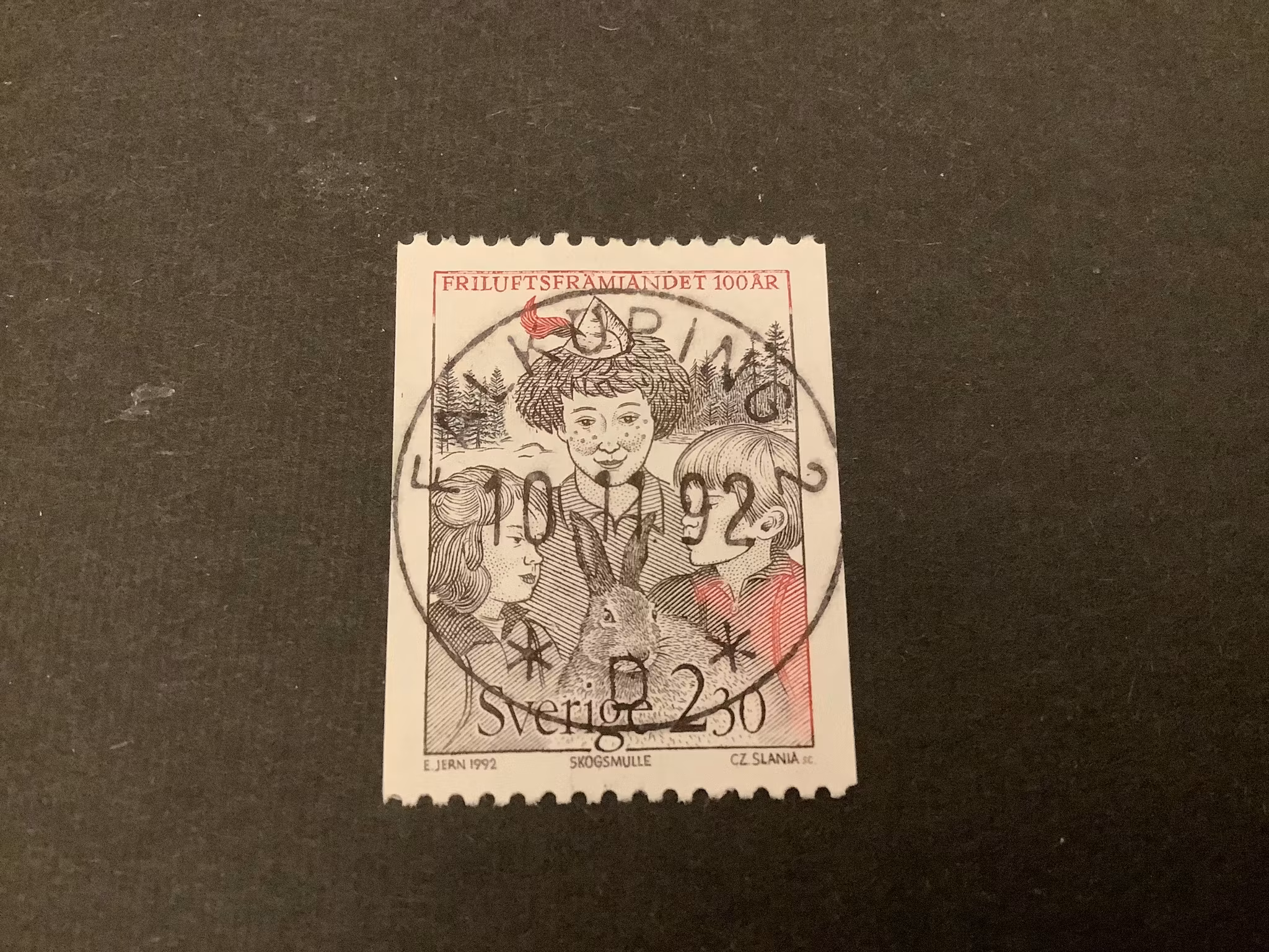 Friluftsfrämjandet 100 år facit nr 1721 lyxstämplat FALKÖPING 2