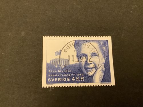 Nobelpristagare fred facit nr 1710 lyxstämplat GÖTEBORG 11
