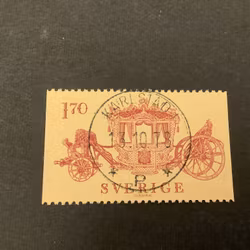 Kröningsvagn facit nr 1055 lyxstämplat KARLSTAD 1