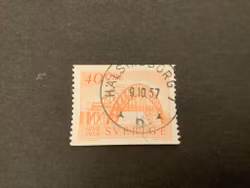 Sveriges järnvägar 100 år facit 485 stämplat märke
