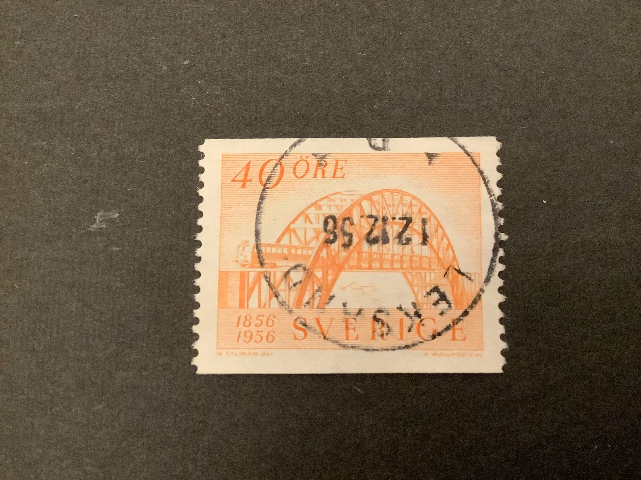 Sveriges järnvägar 100 år facit 485 stämplat märke
