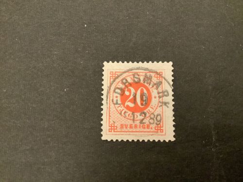 Ringtyp posthorn facit nr 46 praktstämplat FORSMARK