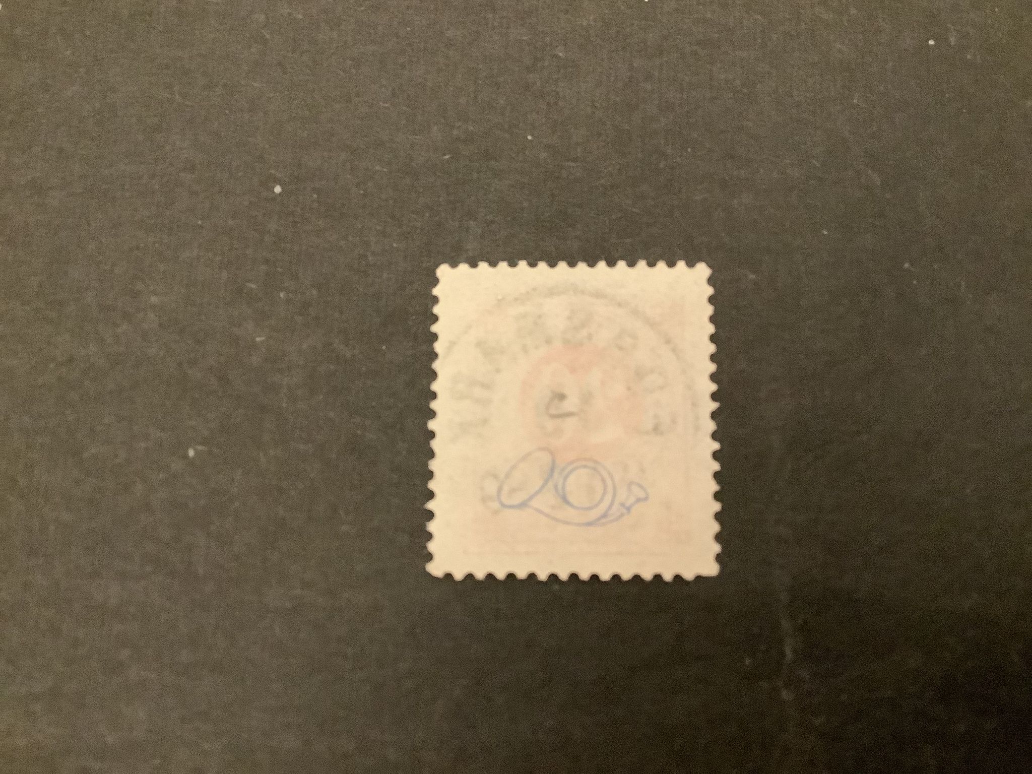 Ringtyp posthorn facit nr 46 praktstämplat FORSMARK
