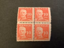 Gustaf en face facit nr 149 C postfriskt 4-block