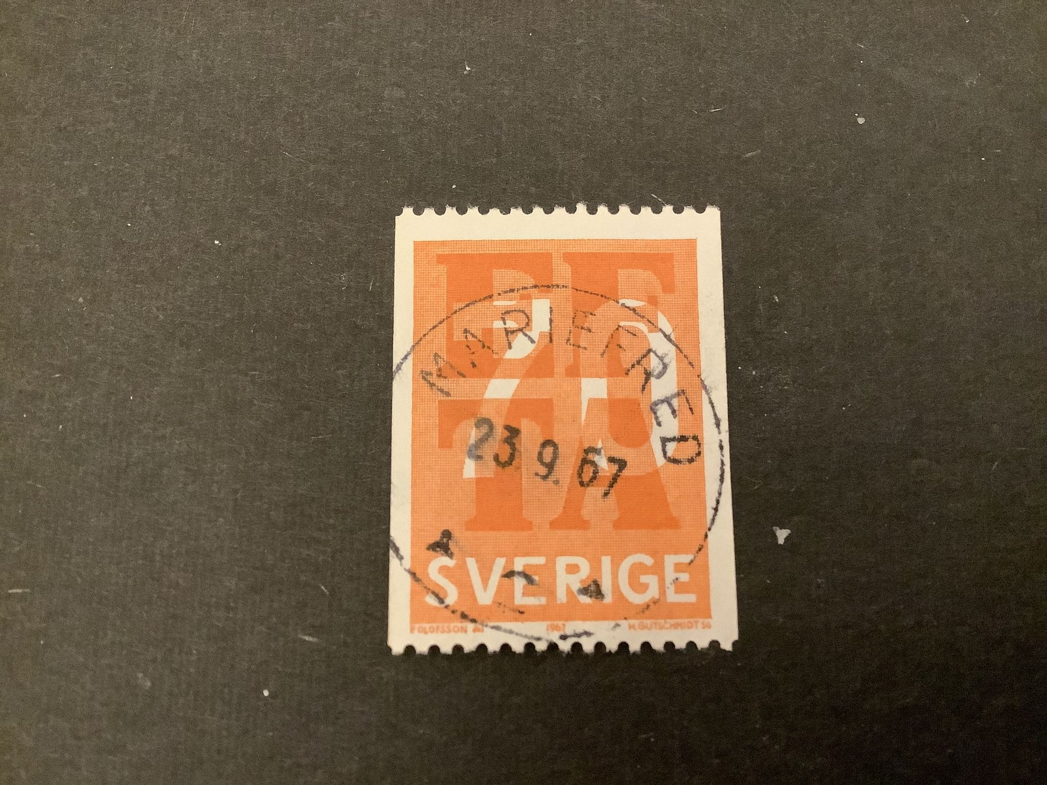 Efta facit nr 597 A praktstämplat MARIEFRED