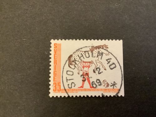 Svenska sagor facit nr 676 B2 praktstämplat STOCKHOLM 40