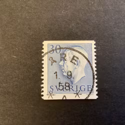 Gustaf VI Adolf typ II facit nr 416 A praktstämplat ÅRE