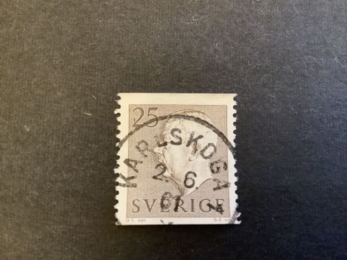Gustaf VI Adolf typ II facit nr 415 praktstämplat KARLSKOGA 1