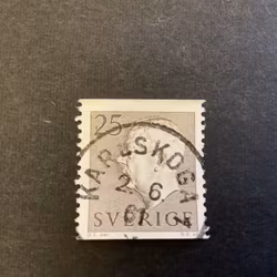 Gustaf VI Adolf typ II facit nr 415 praktstämplat KARLSKOGA 1
