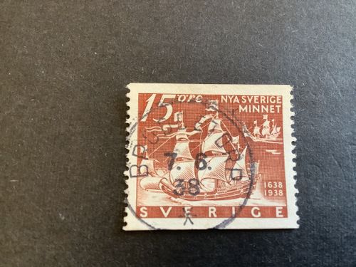 Nya Sverigeminnet facit nr 261 A praktstämplat BRODDETORP