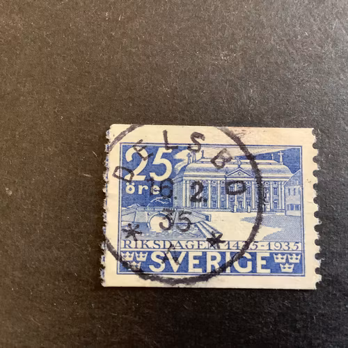 Riksdagen facit nr 243 praktstämplat DELSBO