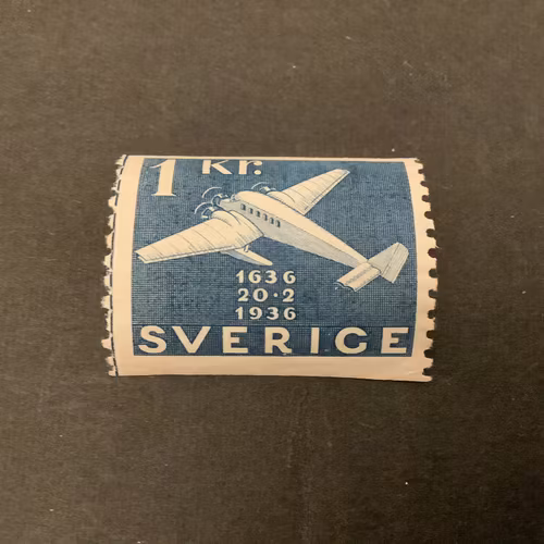 Postverket facit nr 257 postfriskt märke med lödskarvslinje