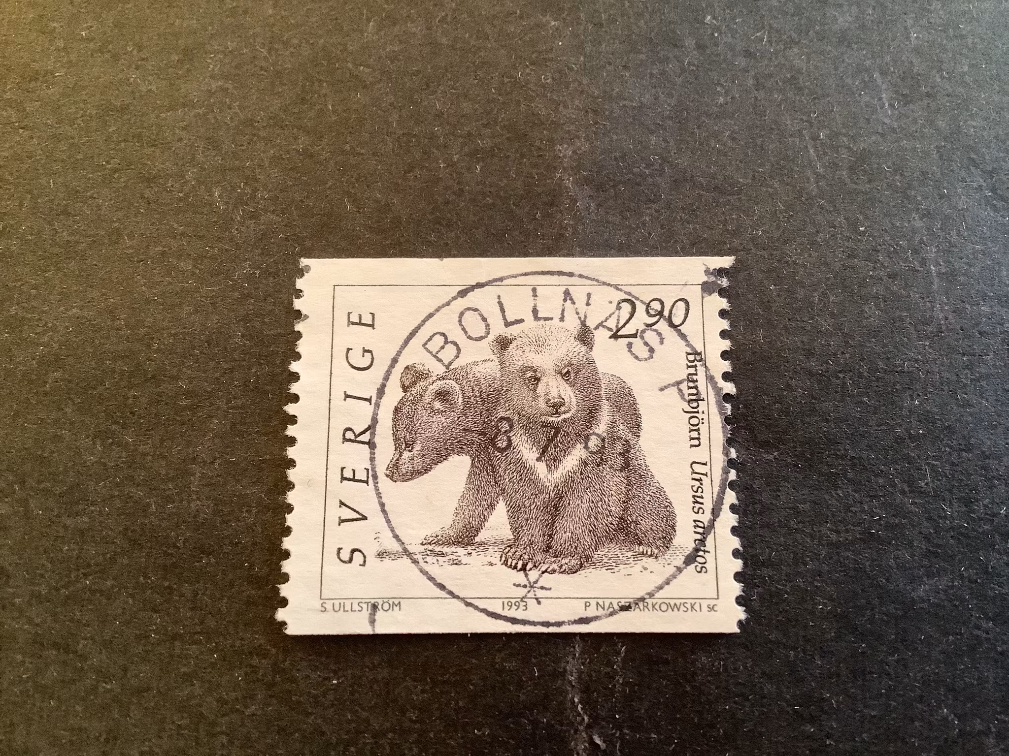 Vilda djur 2 facit nr 1773 A lyxstämplat BOLLNÄS P