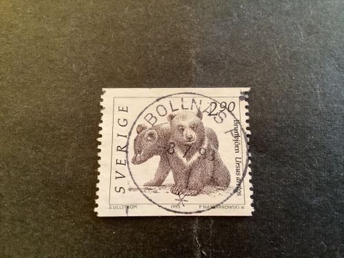 Vilda djur 2 facit nr 1773 A lyxstämplat BOLLNÄS P