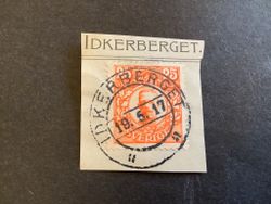 Gustaf V facit nr 86 praktstämplat på klipp IDKERBERGET