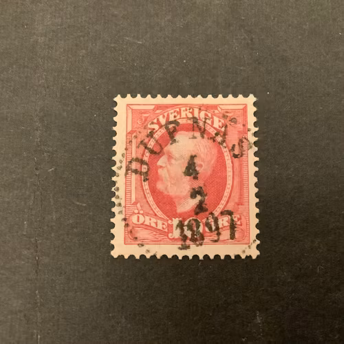 Oscar II facit nr 54 praktstämplat DUFNÄS