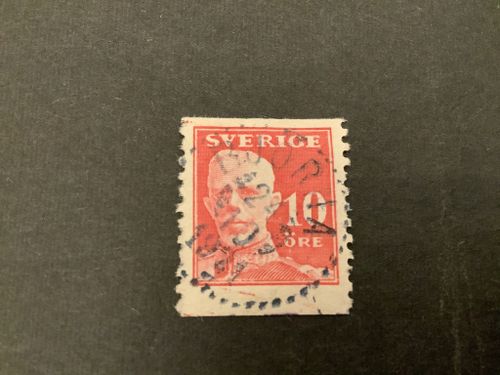 Gustaf en face facit nr 149 A stämplat med plåtsprickor